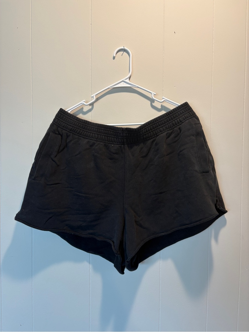 aerie Black cotton Shorts with Elastic Waistband
